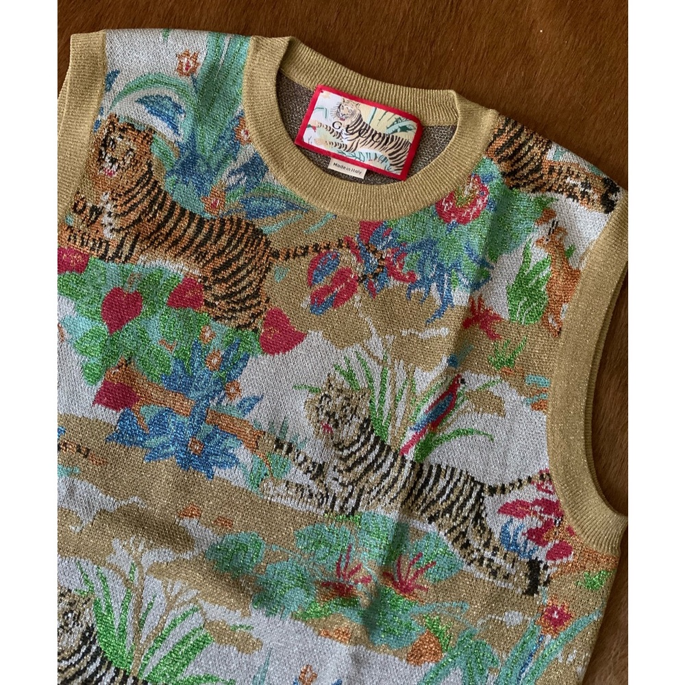 Gucci Tiger Jacquard Vest - Picture 6 of 11